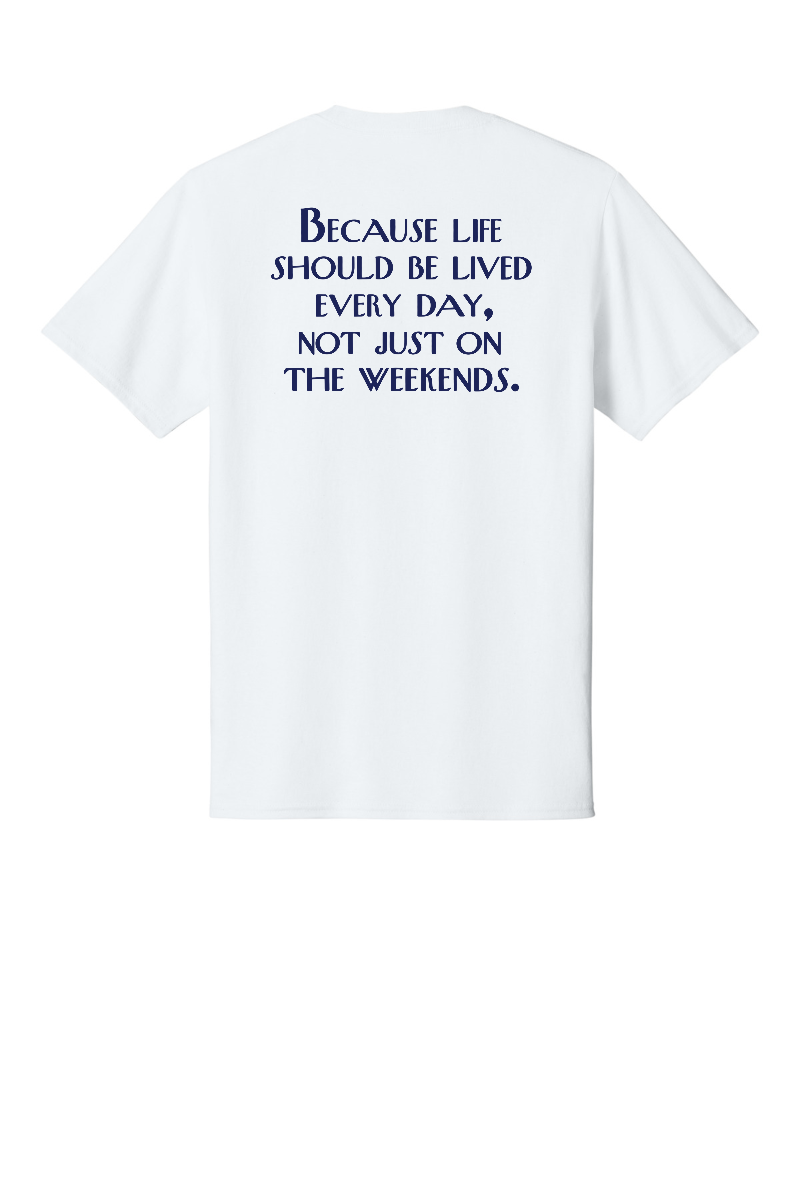 Bass Akwards White Cotton T-Shirt