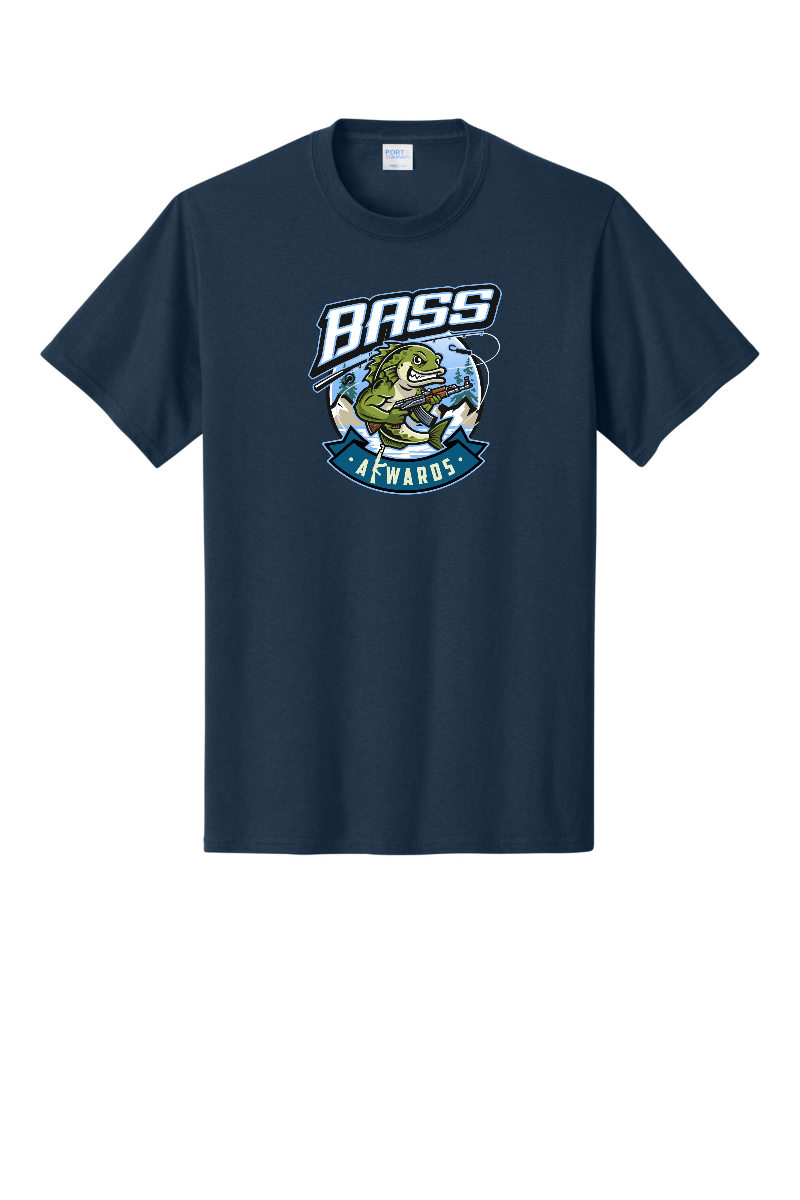 Bass Akwards Navy Cotton T-Shirt