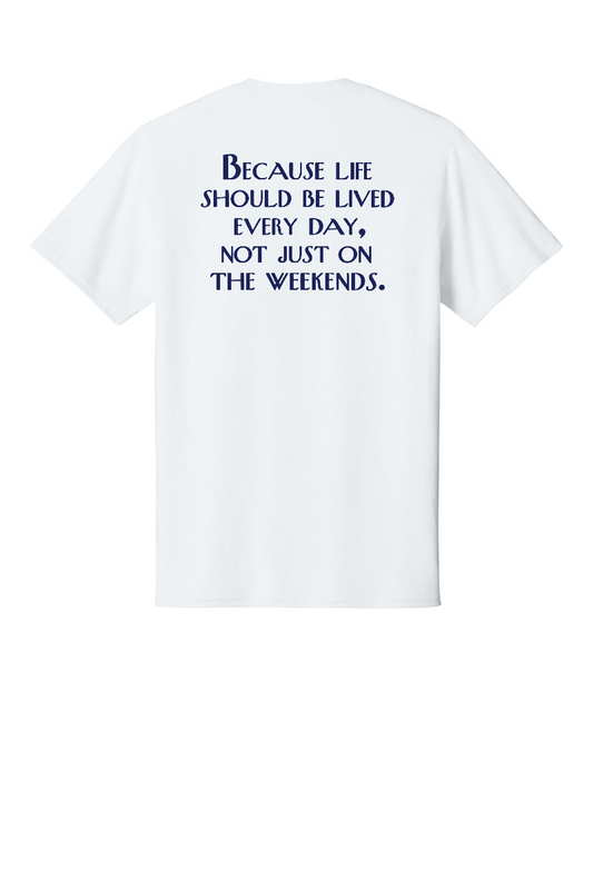 Bass Akwards White Cotton T-Shirt